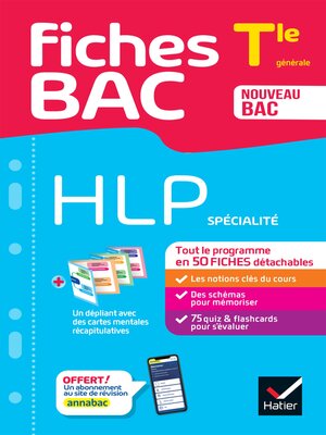 cover image of Fiches bac HLP Tle (spécialité)